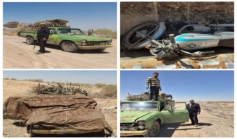 توقیف محموله ۱.۳ چوب تاغ و درگیری قاچاقچیان با مأموران یگان حفاظت شهرستان های کوهپایه و اصفهان