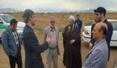 بازدید معاون وزیر و رئیس سازمان منابع طبیعی وآبخیزداری کشور از پروژه های بادشکن زنده‌  و مالچ پاشی در آران و بیدگل