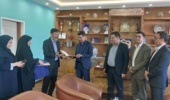 تجلیل رئیس اداره منابع طبیعی شهرضا از شهردار و معاونین شهرداری شهرضا برای اجرای کمربند سبز