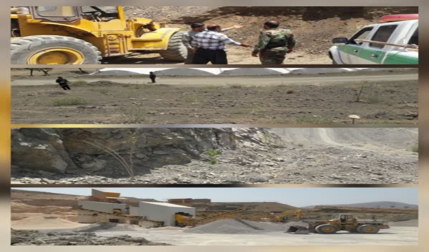 جلوگیری از برداشت خاک حریم جاده در شهرستان لنجان