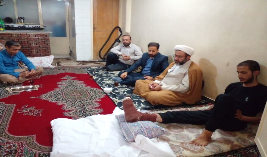 عیادت از سرباز وظیفه آسیب دیده یگان حفاظت شهرستان برخوار