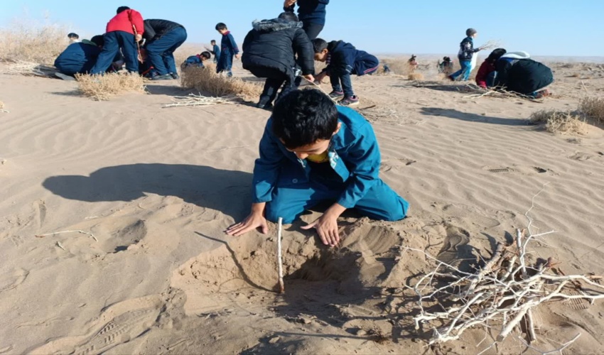 هشتمین مرحله کاشت نهال توسط دانش آموزان آران و بیدگل