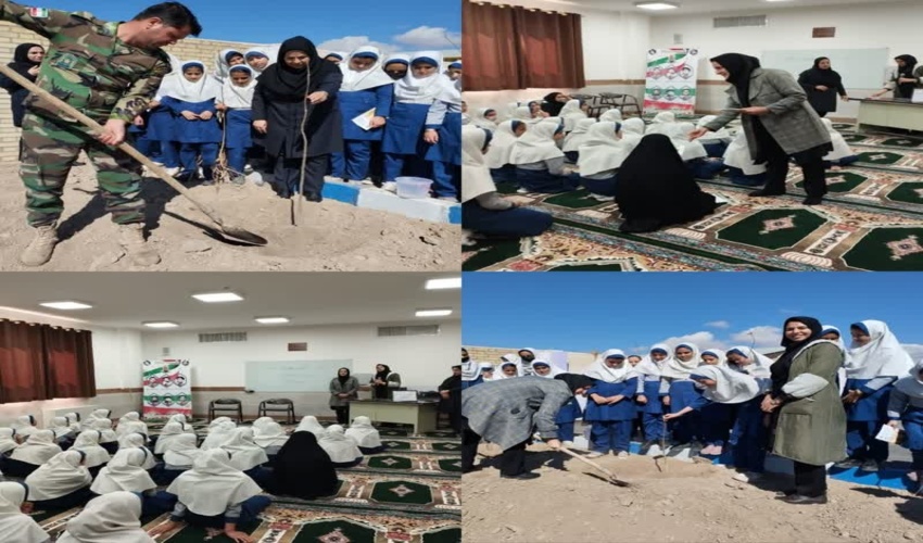 مشارکت مدارس تیران و کرون در اجرای طرح مردمی کاشت یک میلیارد درخت