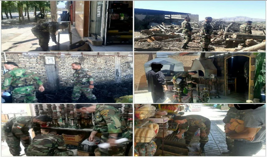 بازرسی دوره ای از کارگاه های تولید زغال و انبار چوب لنجان