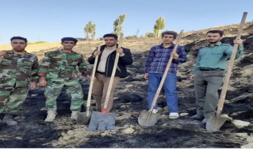 ته سیگار راننده ها همچنان مراتع سمیرم را می سوزاند!