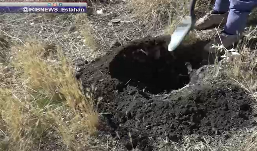 آغاز هسته کاری بادام در روستای نوغان بویین میاندشت