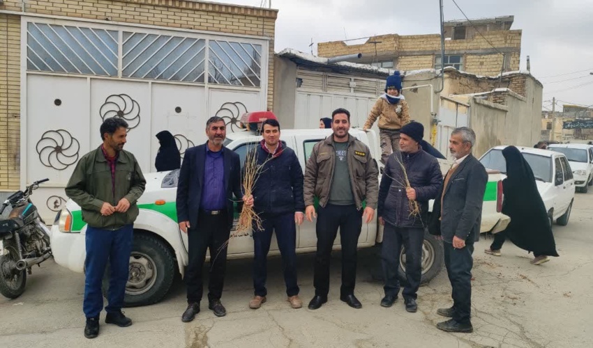 توزیع نهال بین مردم شهرستان چادگان