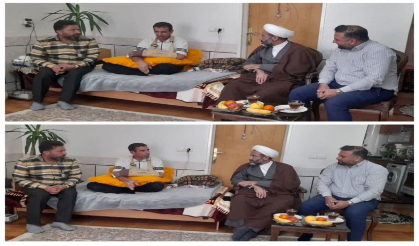 عیادت و دلجویی مسئولان از همیار طبیعت فداکار در کوهپایه