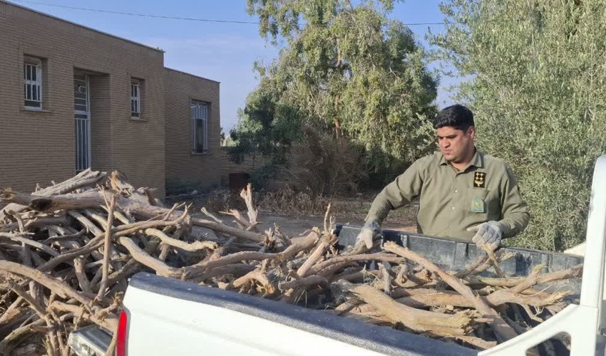 کشف و ضبط ۲۴۷ کیلوگرم چوب تاغ قاچاق در پلیس راه بادرود